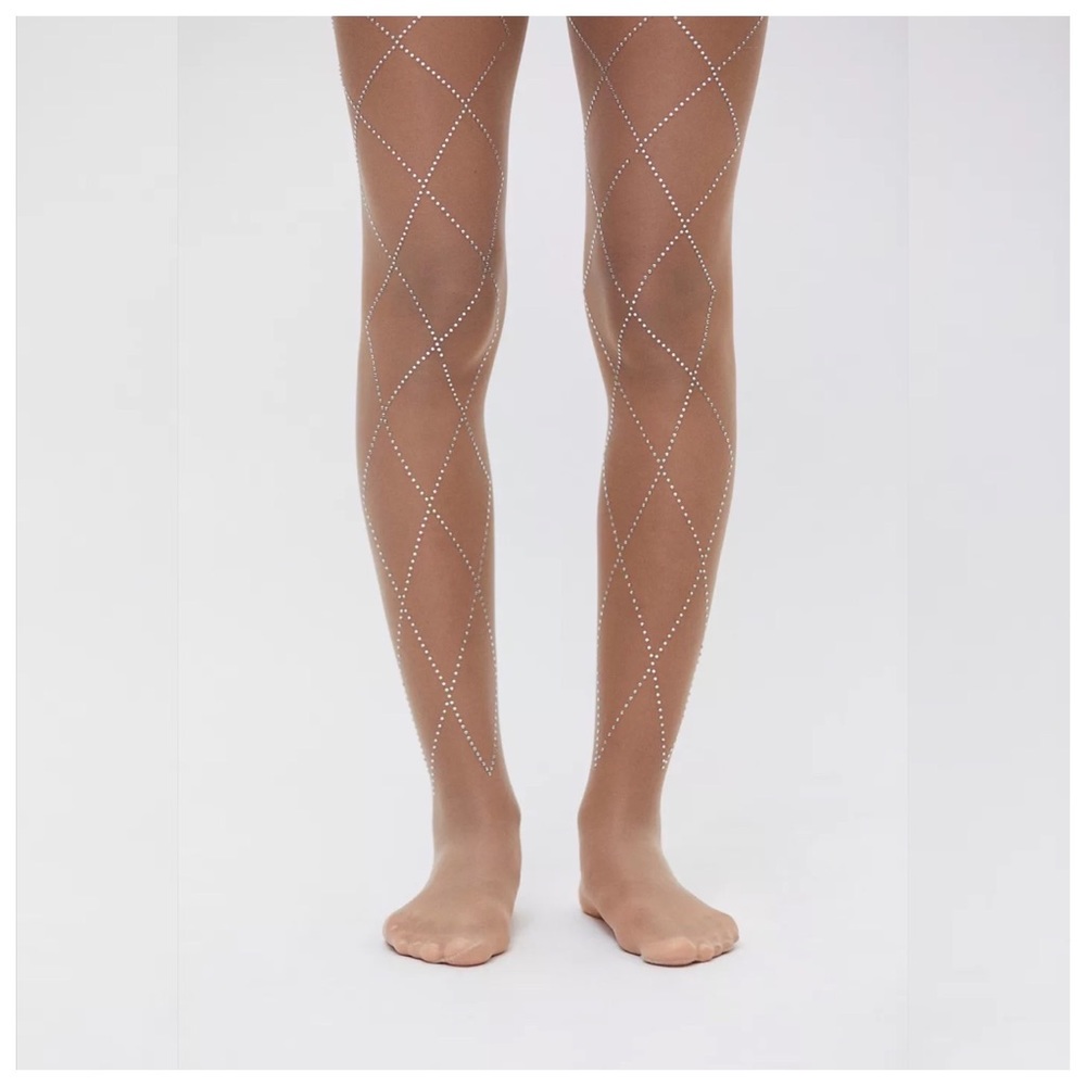 Urban Outfitters Jeweled Chain Tights 2 SETS S/M & M/L - Picture 4 of 8